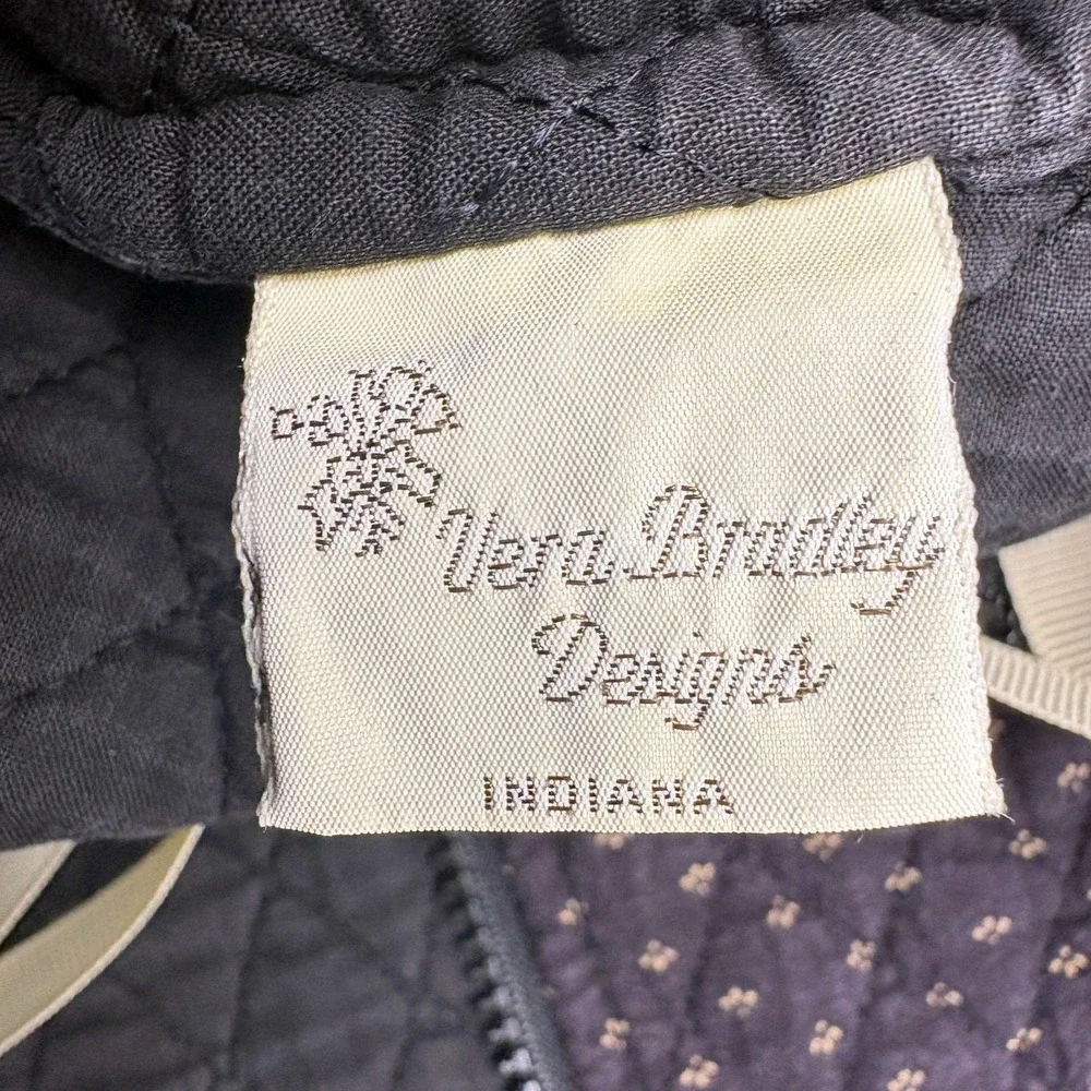 VTG Vera Bradley Garment Bag Indiana Tag Retired Fall of 1990 Black Purple Green